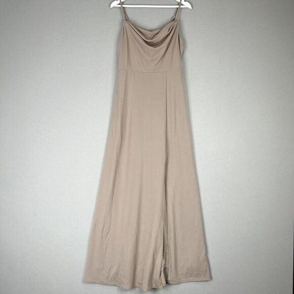 Birdy Grey Dresses & Skirts - Birdy Grey Womens Dress Large Pink Cowl Flowy Side Slit Gown Formal Bridesmaid
